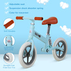 12" Kids Balance Bike No Pedal Bicycle EVA Tire Adjustable Seat Toddler Training Bike W/ Shock Absorber 2 - 5 Years Gift for Boys Girls