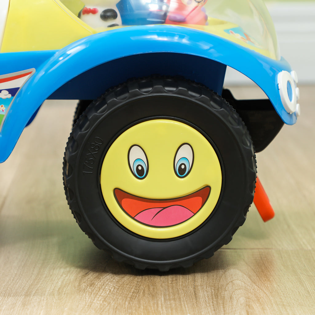 Foot to Floor oddler Ride on Toy w/ Music, Light, Horn, Under Seat Storage, Anti-Over-Backwards Device