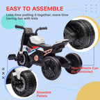 Motorcycle Design, 3 in 1 Toddler Trike, Sliding Car, Balance Bike with toy safety light, Music, Horn