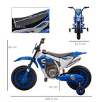 12V Kids Electric Motorcycle Ride-On, with Training Wheels, for Ages 3-6 Years