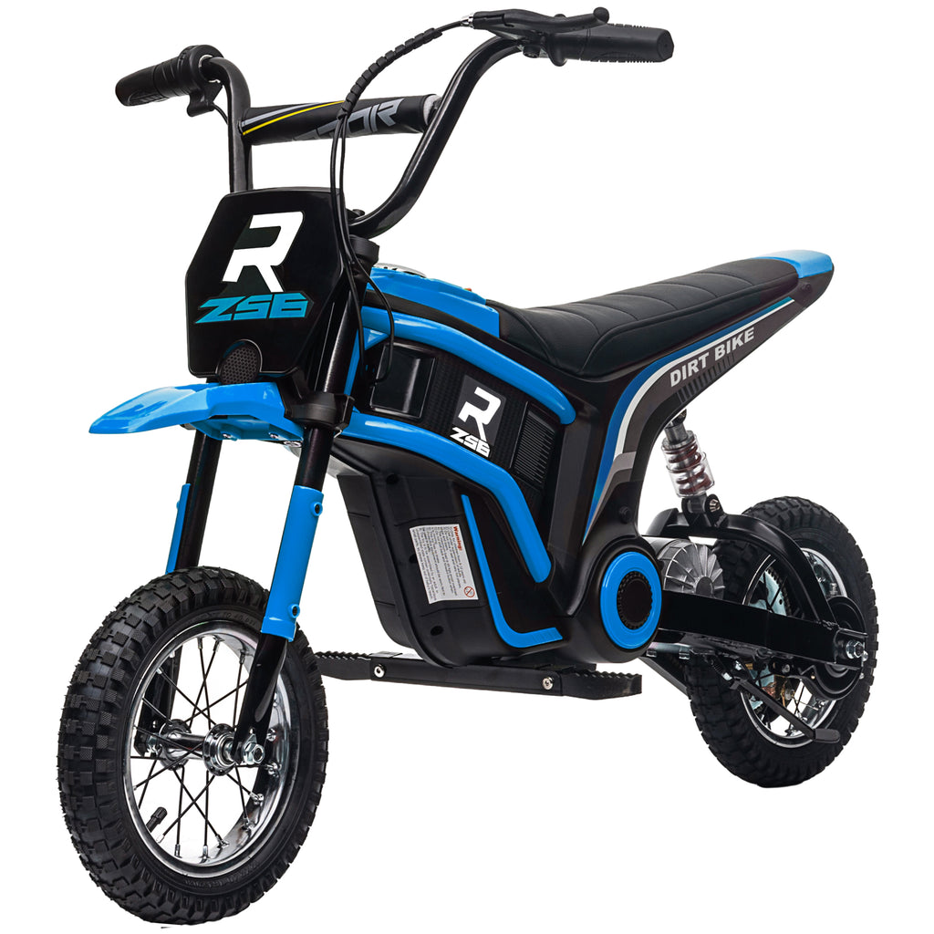 24V Electric Motorbike with Twist Grip Throttle, Music, Horn, 12" Pneumatic Tyres, 16km/h Max Speed