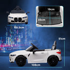 12V BMW Licensed Kids Car, with Easy Transport, Remote Control, Suspension, Music, Horn, LED Lights