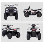 12V Kids Quad Bike with Forward, Reverse Functions, Ride-On ATV w/ Music, LED, Headlights, for Ages 3-5 Years