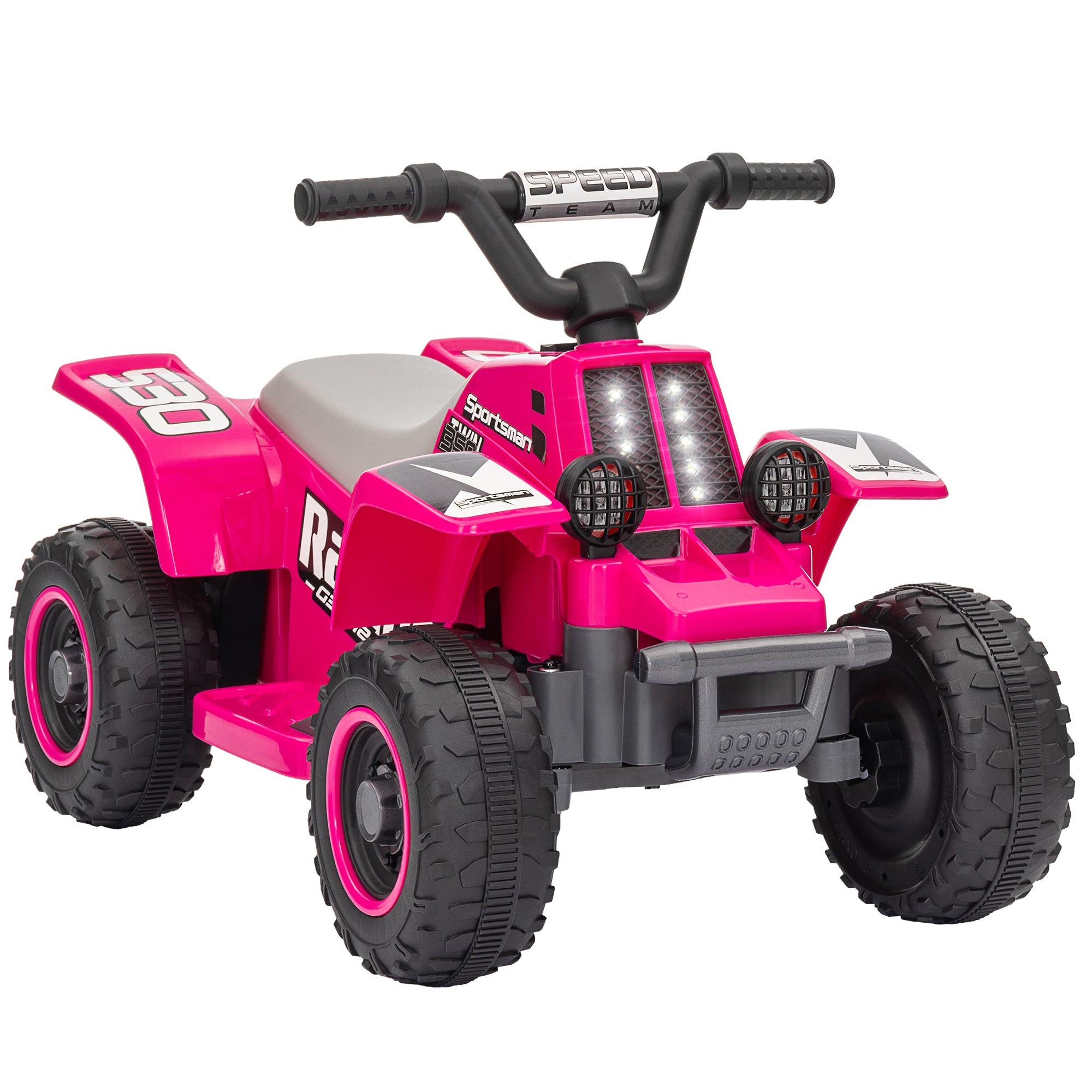 6V Electric Quad Bike for Kids, Ride On ATV w/ Forward/Reverse, Headlights, for Ages 18-36 Months