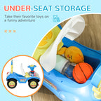 Foot to Floor oddler Ride on Toy w/ Music, Light, Horn, Under Seat Storage, Anti-Over-Backwards Device