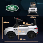 2-in-1 Land Rover Licensed 6V Kids Electric Ride On Car, Sliding Car w/ Headlights, Music, for 18-60 Months