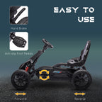 Kids Pedal Go Kart, with Adjustable Seat, EVA Wheels, Seat, Handbrake