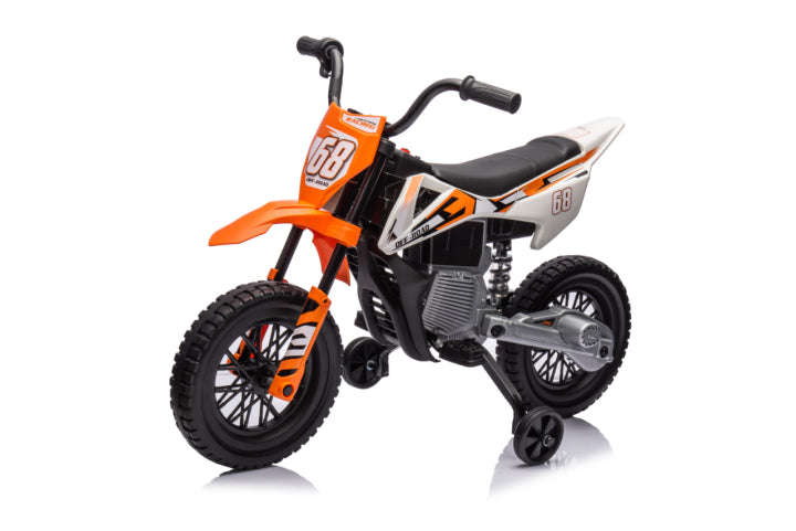 12V Kids Electric Motorbike, Kids Electric Ride on motorcycle w/ Twist Grip Throttle, Training Wheels