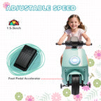 6V Ride on Motorbike, Kids Electric Motorbike w/ Headlights, Music, Training Wheels, for Ages 18-36 Months