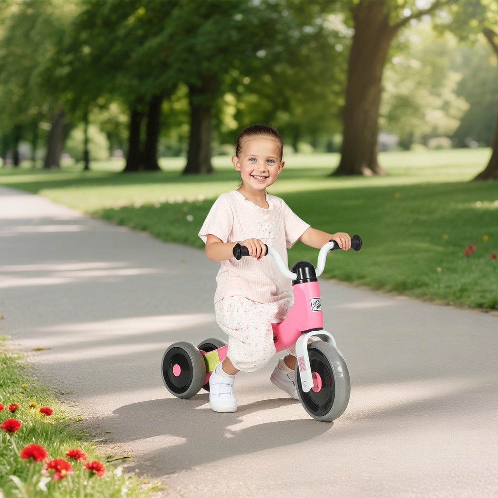 Toddler Balance Bike with No Pedal, 3 Silence Wheels for 12-36 Months Boys and Girls, Indoor Outdoor, Pink