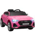 12V Kids Electric Ride on, Electric Car for Kids with Parental Remote, Music, Lights, Suspension Wheels, Pink