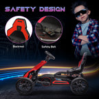 12V Electric Go-Kart for Kids, Ride-On Racing Go-Kart, with Forward and Reversing Functions, for Ages 3-8 Years