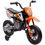 12V Kids Electric Motorbike, Kids Electric Ride on motorcycle w/ Twist Grip Throttle, Training Wheels