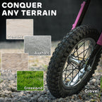 Kids Electric Motorbike, 24V Ride On Motorcycle with 3 Speeds and Rear Suspension, Dirt Bike for 8-12 Years Old