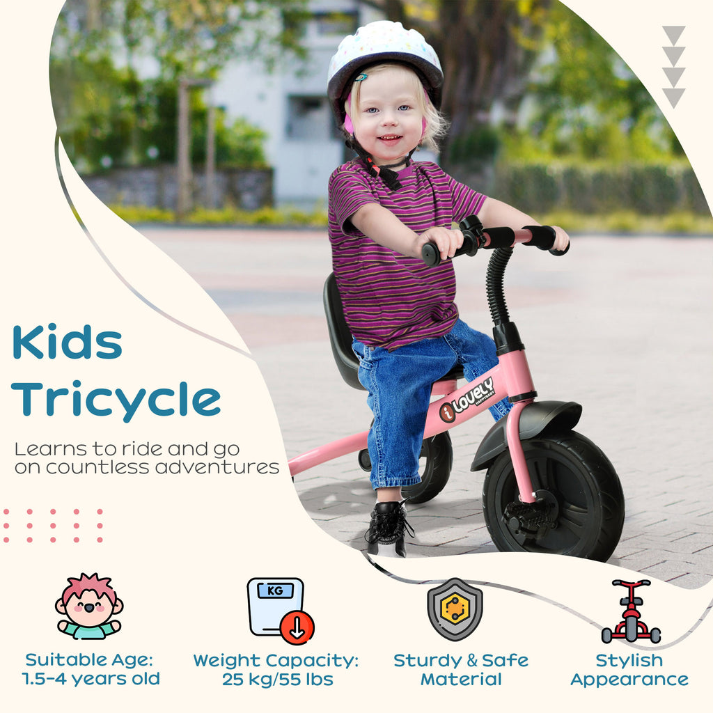 Kids Trike Toddler Tricycle Children Ride on 3 Wheels Bike For 1.5 - 4 Years