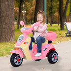 Kids Electric Ride On Toy Car 6V Electric Motorbike with Chargeable Battery Headlight and Music for 3-5 Years
