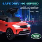2-in-1 Land Rover Licensed 6V Kids Electric Ride On Car, Sliding Car w/ Headlights, Music, for 18-60 Months