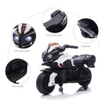 Kids Electric Motorbike 6V Ride on Motorcycle Vehicle w/ Lights Horn Sounds for 1.5-4 Years Old