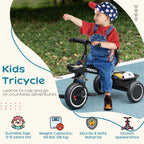 Kids Trike for 2-5 Years with Adjustable Seat, Pedal, Baskets