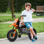 12V Kids Electric Motorbike, Kids Electric Ride on motorcycle w/ Twist Grip Throttle, Training Wheels