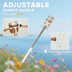 2-In-1 Toddler Trike for 2-5 Years Old, 3 Wheel Bike with Adjustable Parent Handle, Basket for Boys and Girls, White