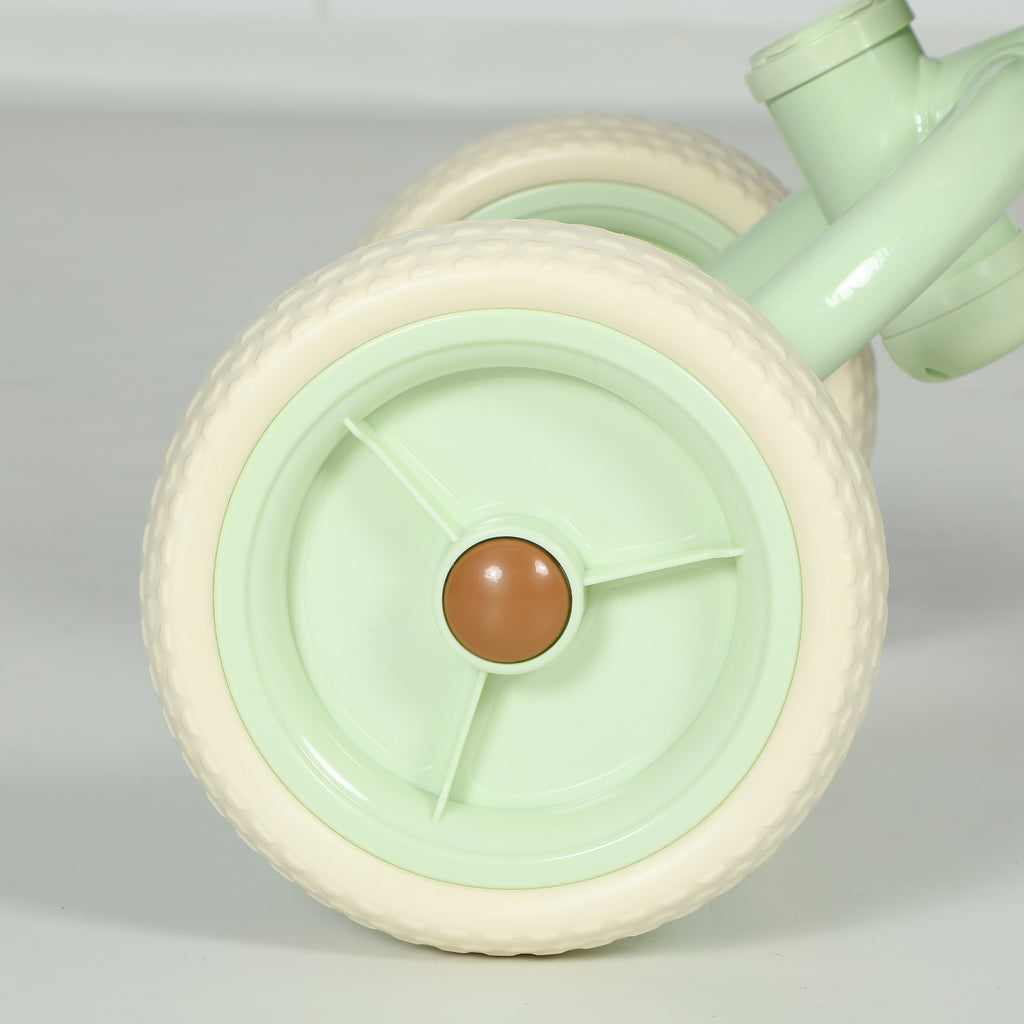 2-In-1 Toddler Trike for 2-5 Years Old, 3 Wheel Bike with Adjustable Parent Handle, Basket for Boys and Girls, Green