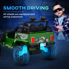 12V Battery Powered Kids Ride-On Car, Electric Truck w/ Spring Suspension, Remote, Music, Horn, Lights