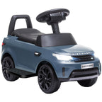 2-in-1 Land Rover Licensed 6V Kids Electric Ride On Car, Sliding Car w/ Headlights, Music, for 18-60 Months, Light Blue