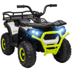 12V Kids Electric Ride on ATV, Battery-Powered Quad Bike w/ Spring Suspension, Forward Backward, Storage Basket