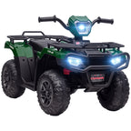 12V Kids Quad Bike with Forward, Reverse Functions, Ride-On ATV w/ Music, LED, Headlights, for Ages 3-5 Years