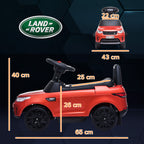 2-in-1 Land Rover Licensed 6V Kids Electric Ride On Car, Sliding Car w/ Headlights, Music, for 18-60 Months
