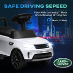 2-in-1 Land Rover Licensed 6V Kids Electric Ride On Car, Sliding Car w/ Headlights, Music, for 18-60 Months