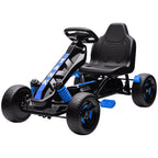 Pedal Go Kart for Kids Aged 3-6 Years, with Freewheel System, Brake, EVA Anti-Slip Wheels