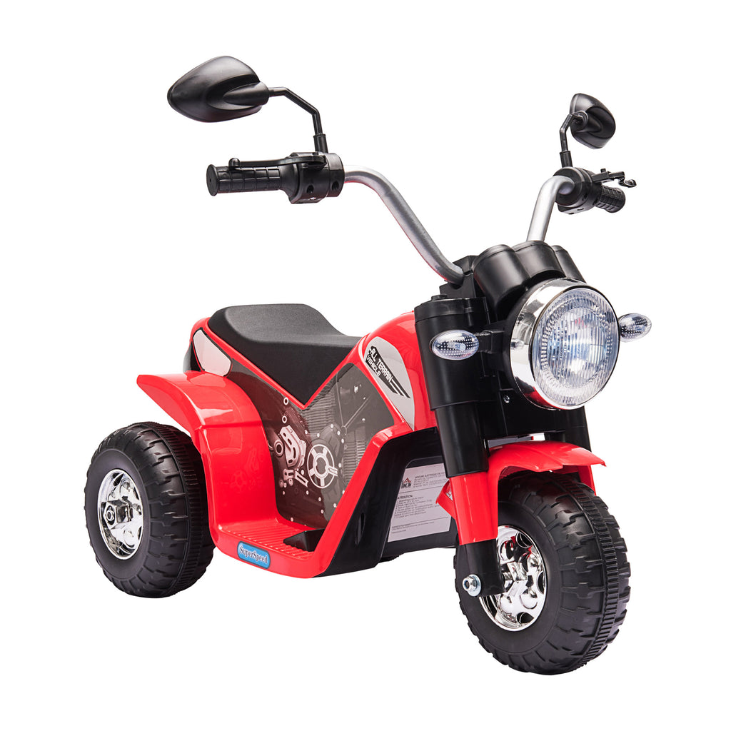 6V Kids Electric Motorbike 3 Wheels Ride On Toy with Horn Headlights Realistic Sounds for Girl Boy 18 - 36 Months