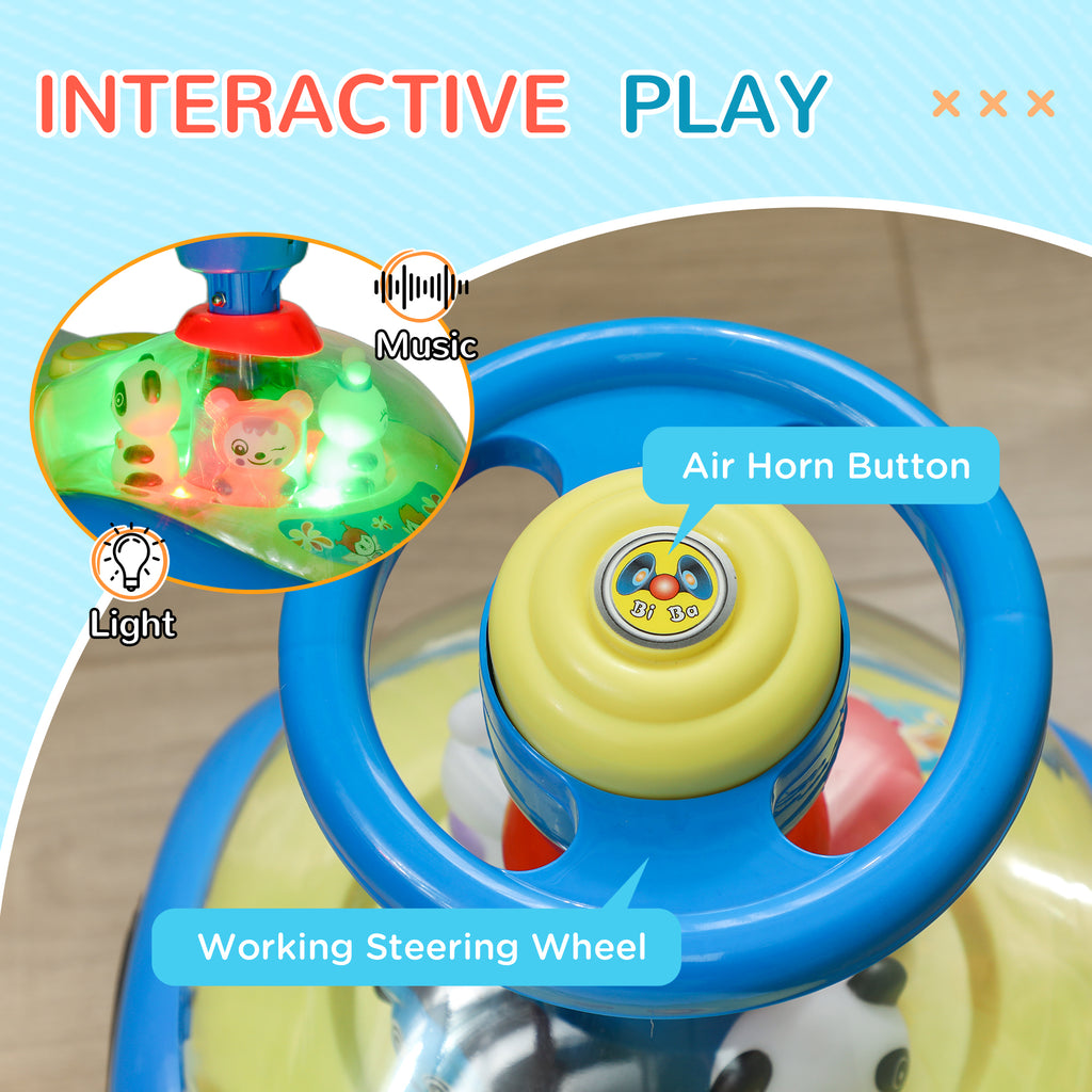 Foot to Floor oddler Ride on Toy w/ Music, Light, Horn, Under Seat Storage, Anti-Over-Backwards Device