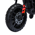 12V Aprilia Licensed Kids Motorbike with Training Wheels, Spring Suspension, LED Headlight, USB, Music