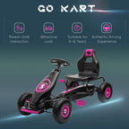 Kids Pedal Go Kart, with Adjustable Seat, Inflatable Tyres