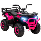 12V Kids Electric Ride on ATV, Battery-Powered Quad Bike w/ Spring Suspension, Forward Backward, Storage Basket