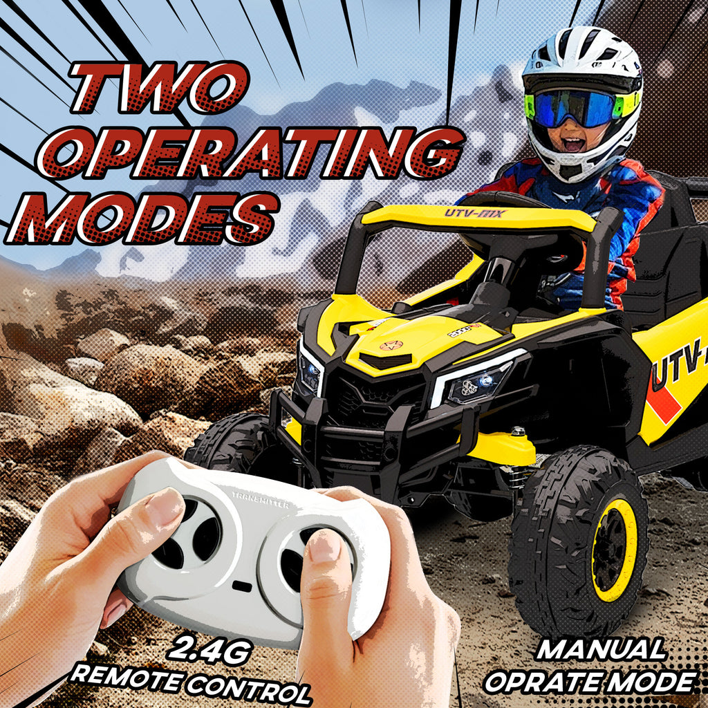 12V Kids Ride On Car with Remote Control, Kids Electric Car with Suspension System, Music, for Kids 3-5 Years