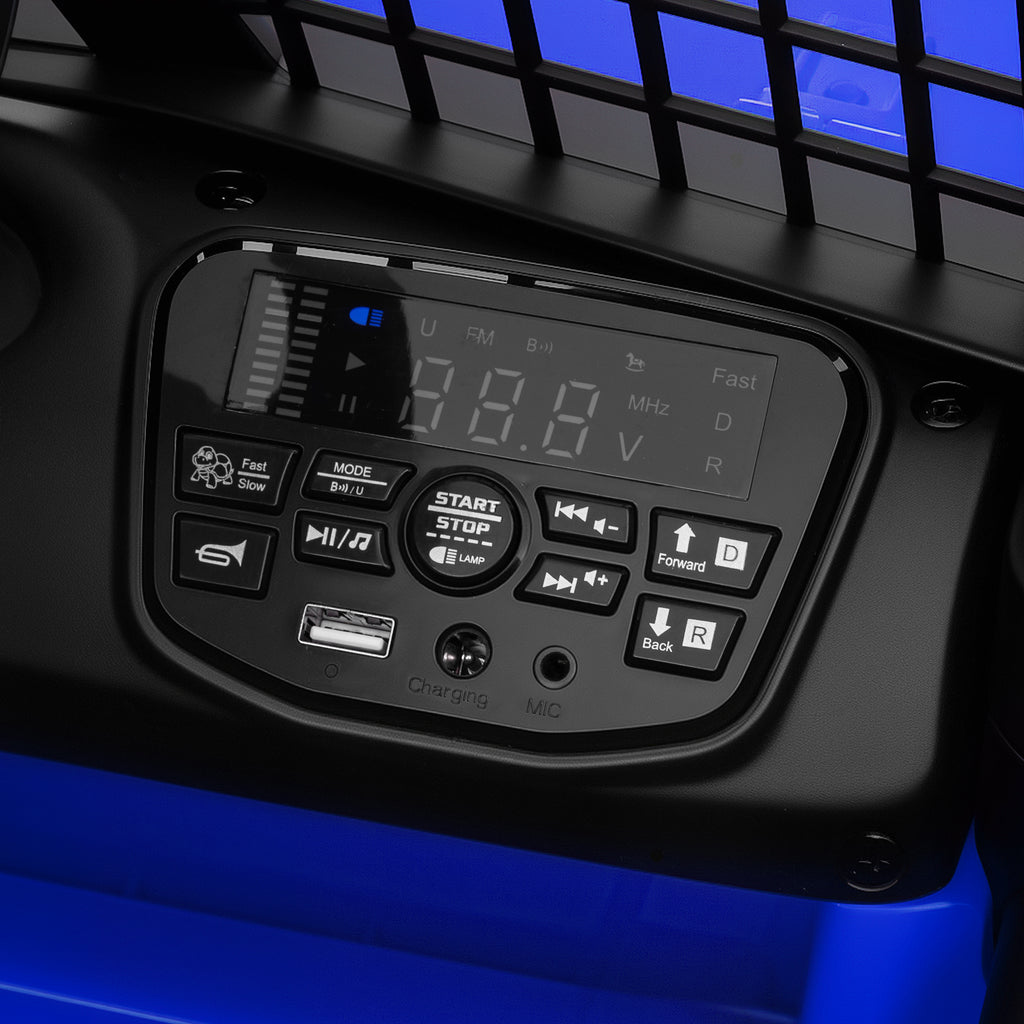 12V Battery Powered Kids Ride-On Car, Electric Truck w/ Spring Suspension, Remote, Music, Horn, Lights