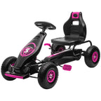 Kids Pedal Go Kart, with Adjustable Seat, Inflatable Tyres