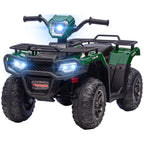 12V Kids Quad Bike with Forward, Reverse Functions, Ride-On ATV w/ Music, LED, Headlights, for Ages 3-5 Years