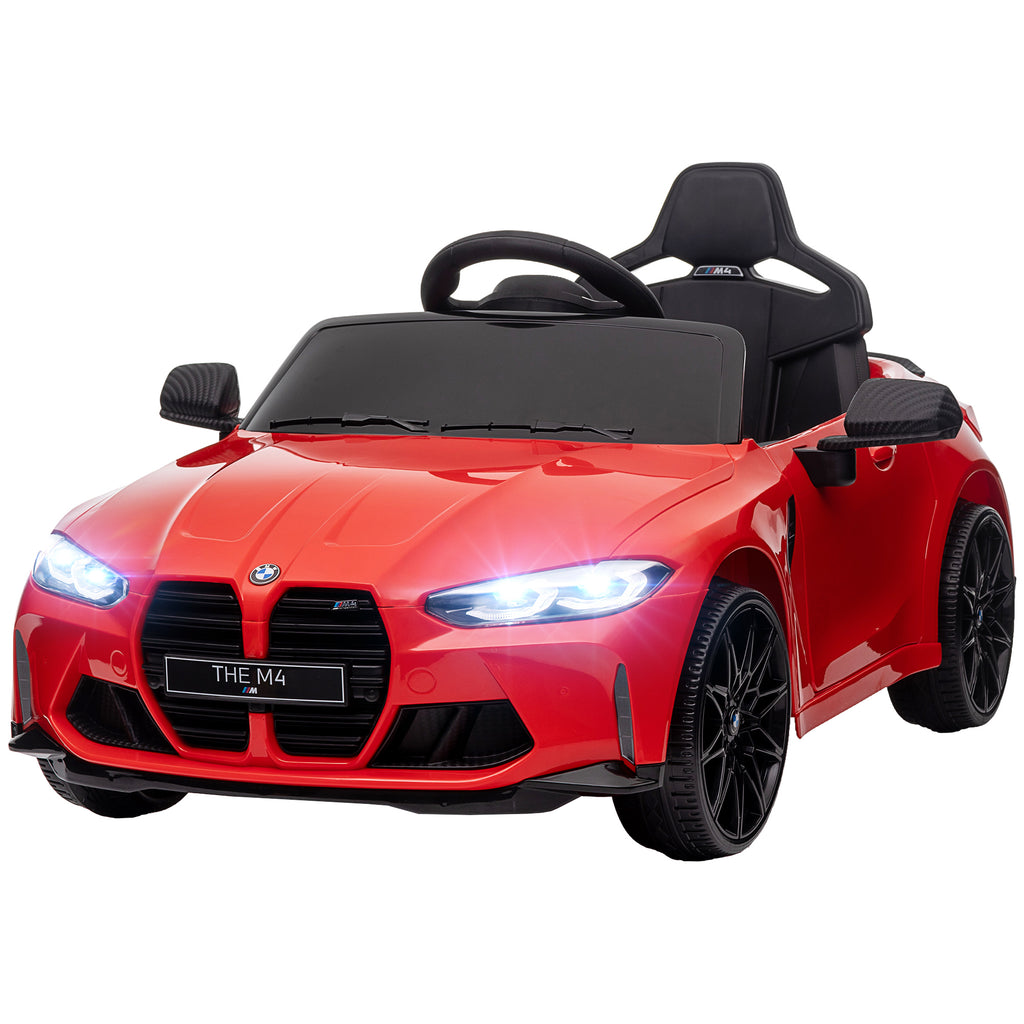 12V BMW Licensed Kids Car, with Easy Transport, Remote Control, Suspension, Music, Horn, LED Lights