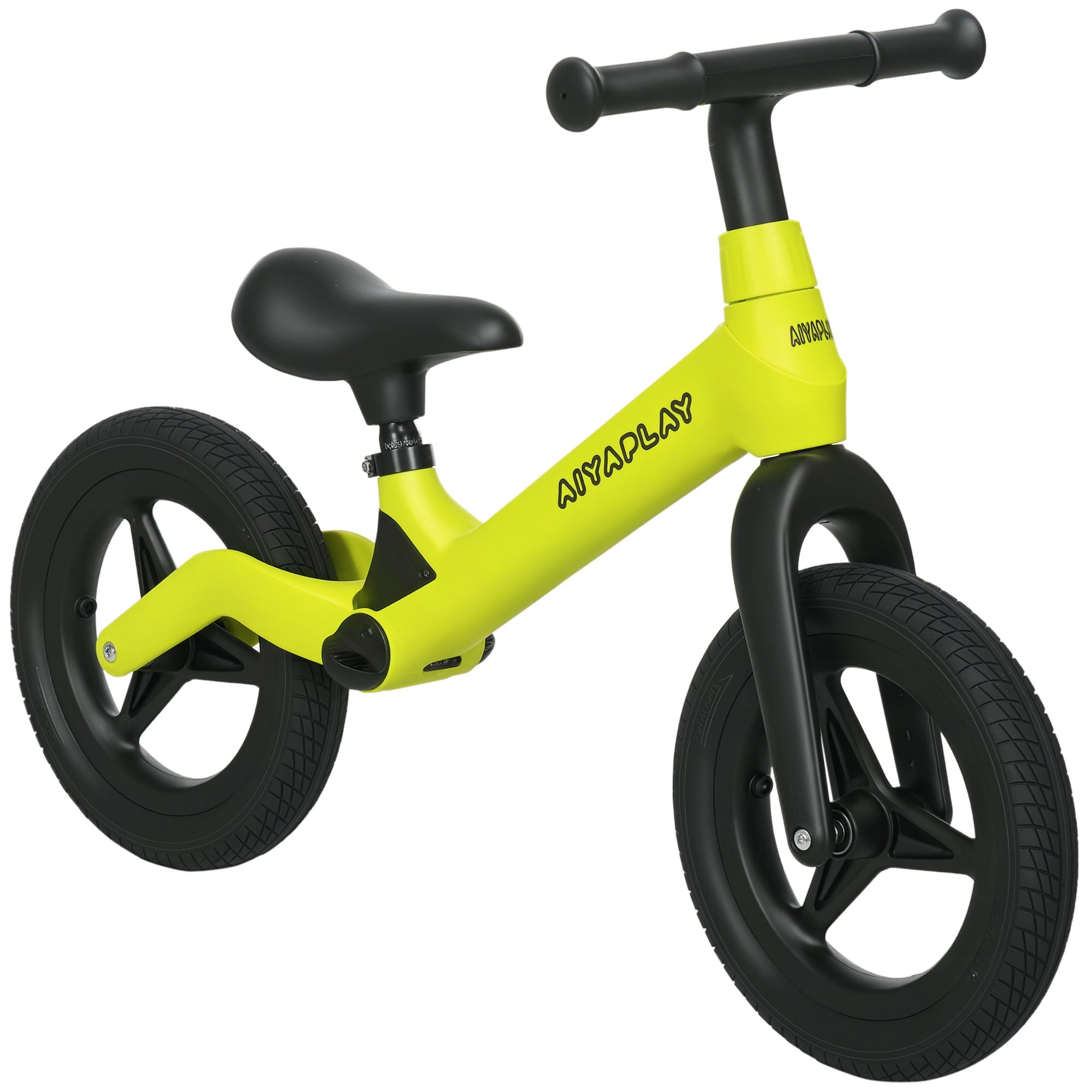 Balance Bike with Adjustable Seat and Handlebar, PU Wheels, No Pedal, for Ages 30-60 Months - Green