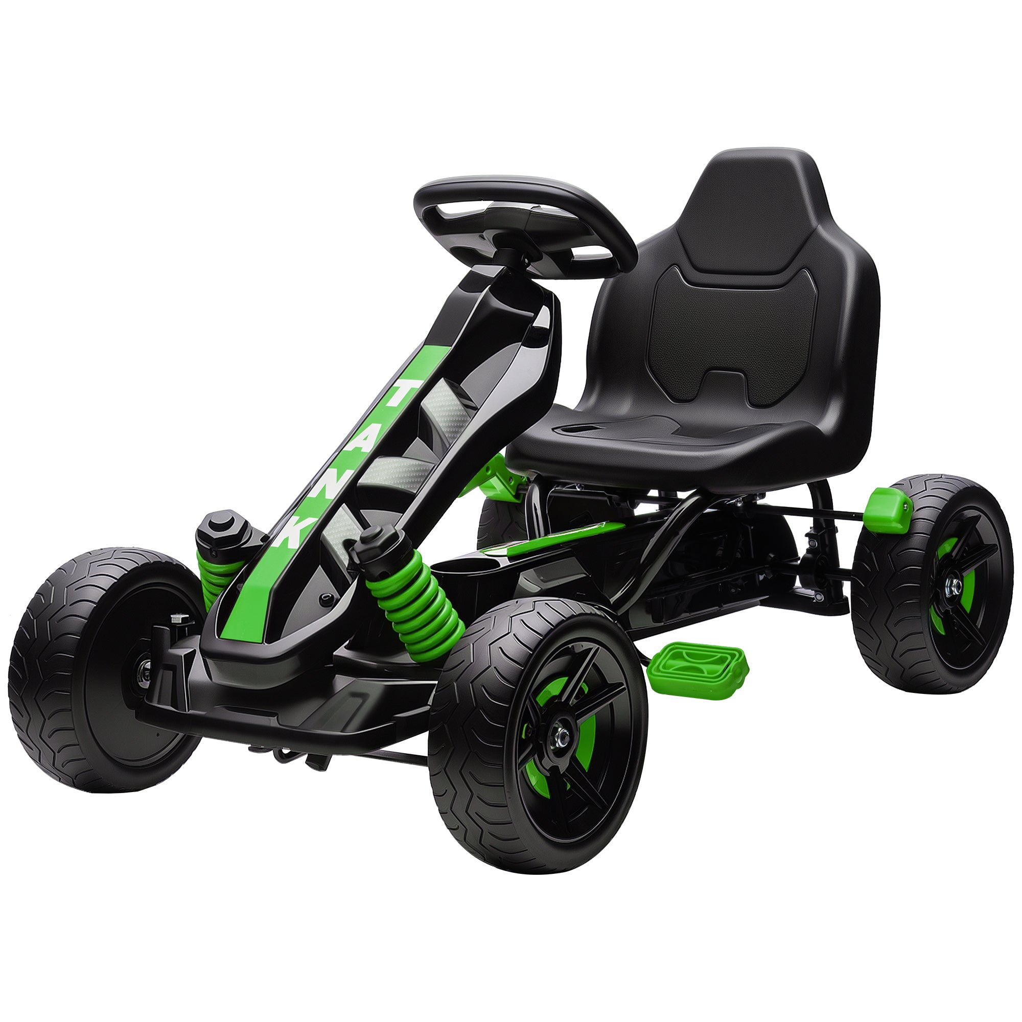 Pedal Go Kart for Kids Aged 3-6 Years, with Freewheel System, Brake, EVA Anti-Slip Wheels