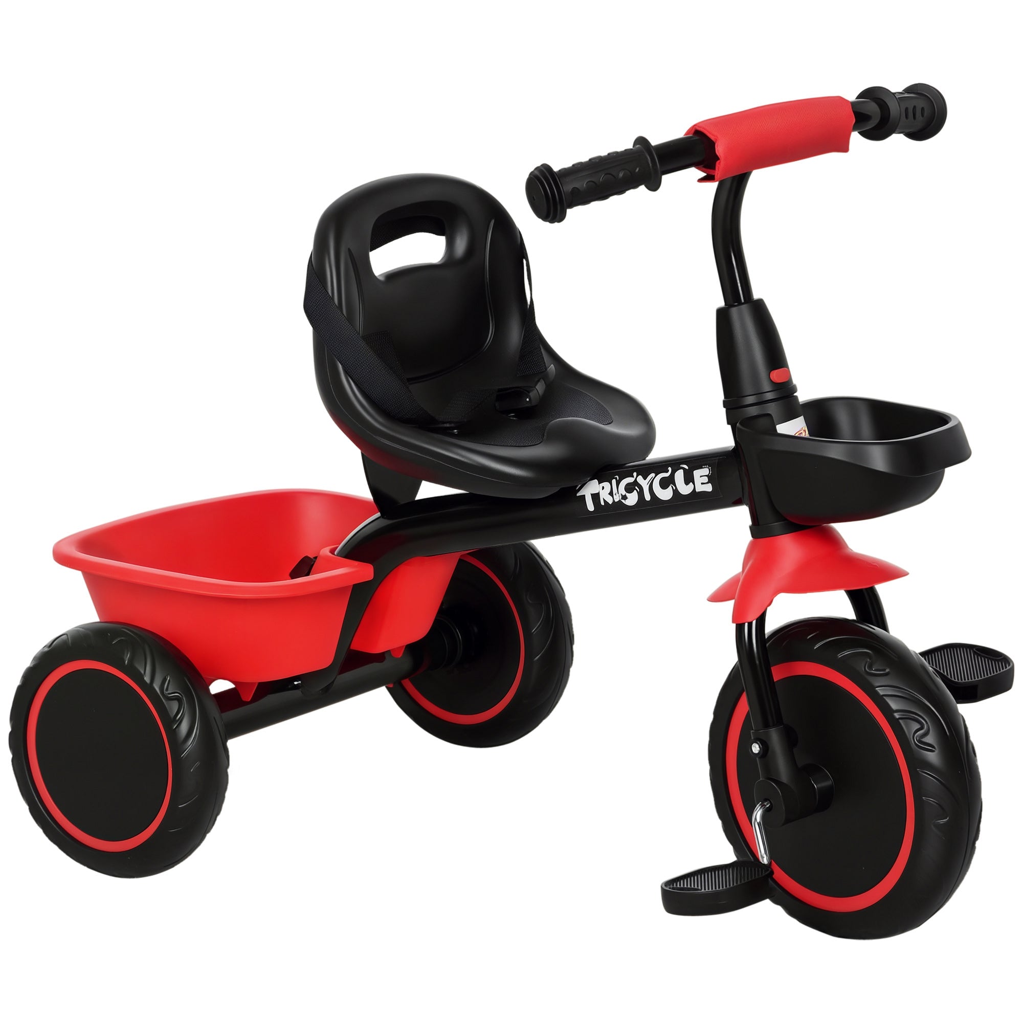 Kids Trike for 2-5 Years with Adjustable Seat, Pedal, Baskets