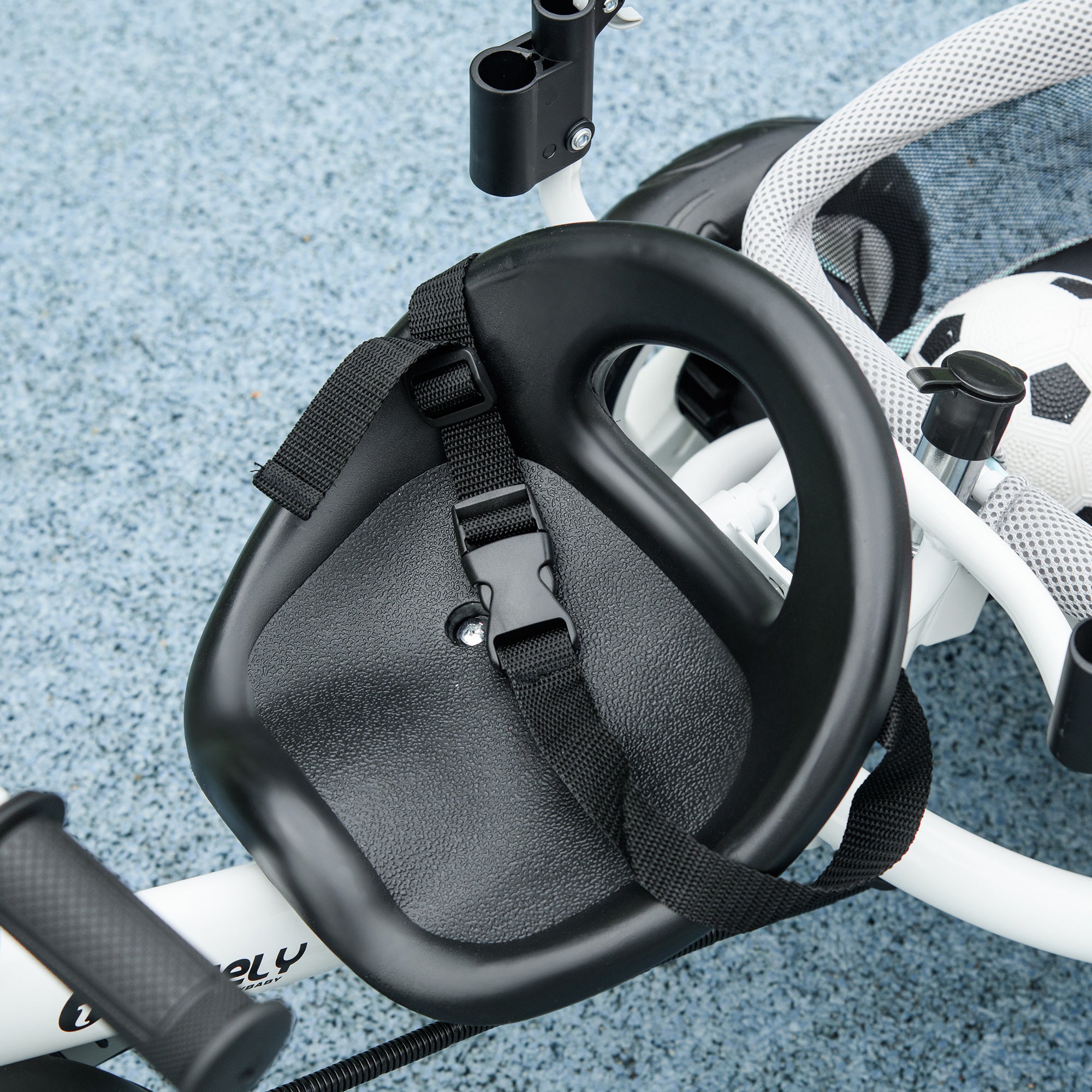 6 in 1 Kids Trike with Parent Handle, Canopy, 5-point Safety Belt, Storage, Footrest, Brake, for 1-5 Years