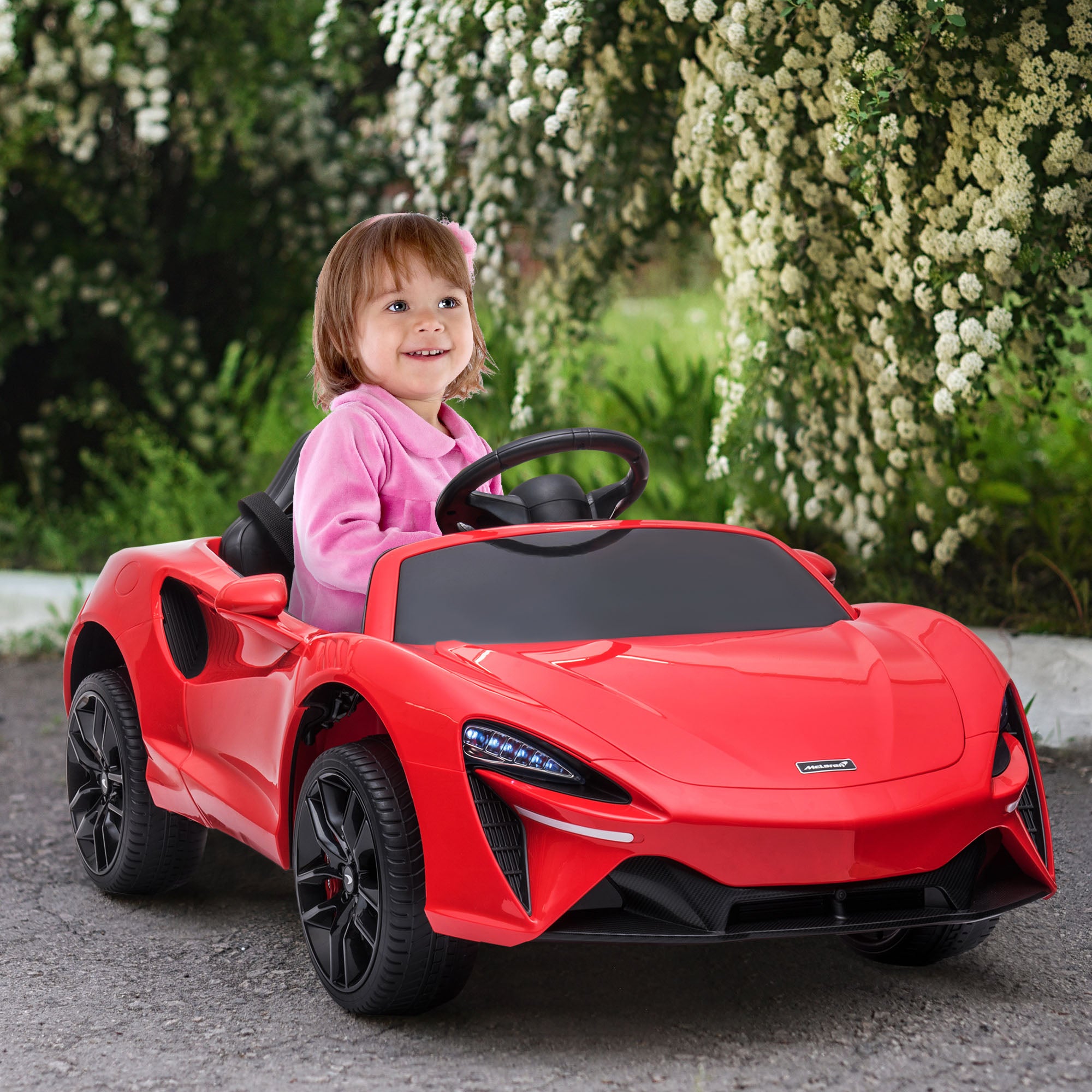 McLaren Licensed Kids Electric Ride-On Car, with Remote Control - Red