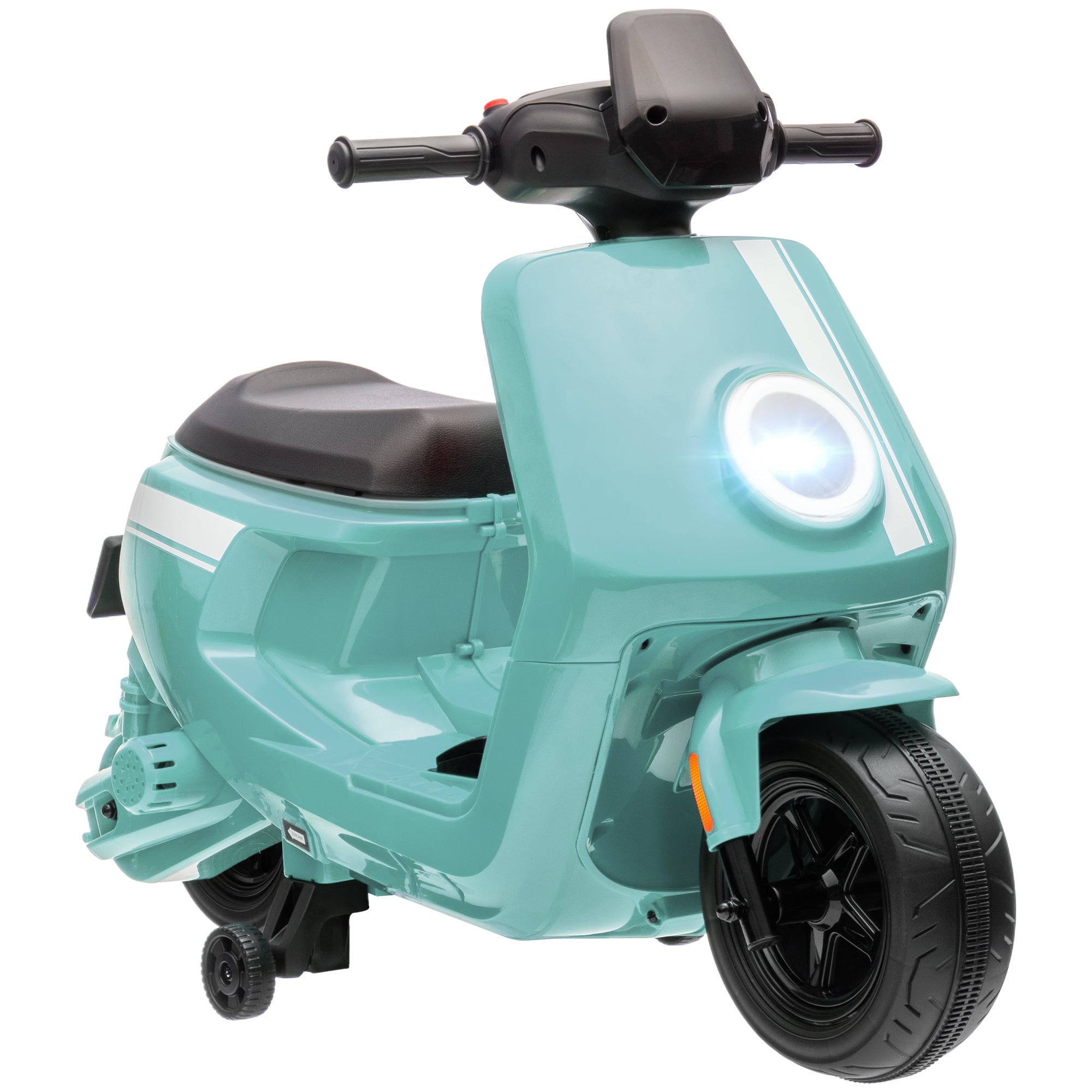 6V Ride on Motorbike, Kids Electric Motorbike w/ Headlights, Music, Training Wheels, for Ages 18-36 Months