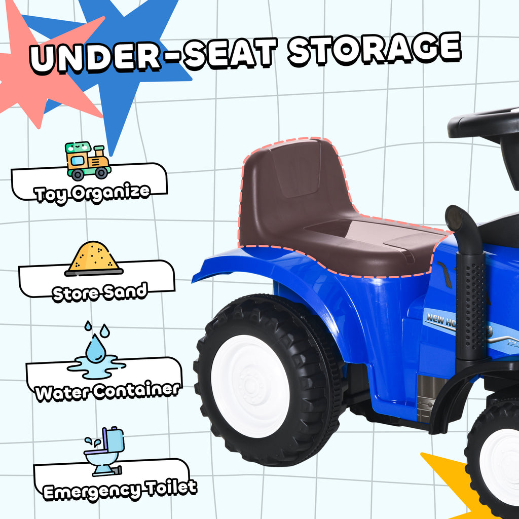 Ride On Tractor Toddler Walker Foot To Floor Slider w/ Horn Storage Steering Wheel for 1-3 Years Old